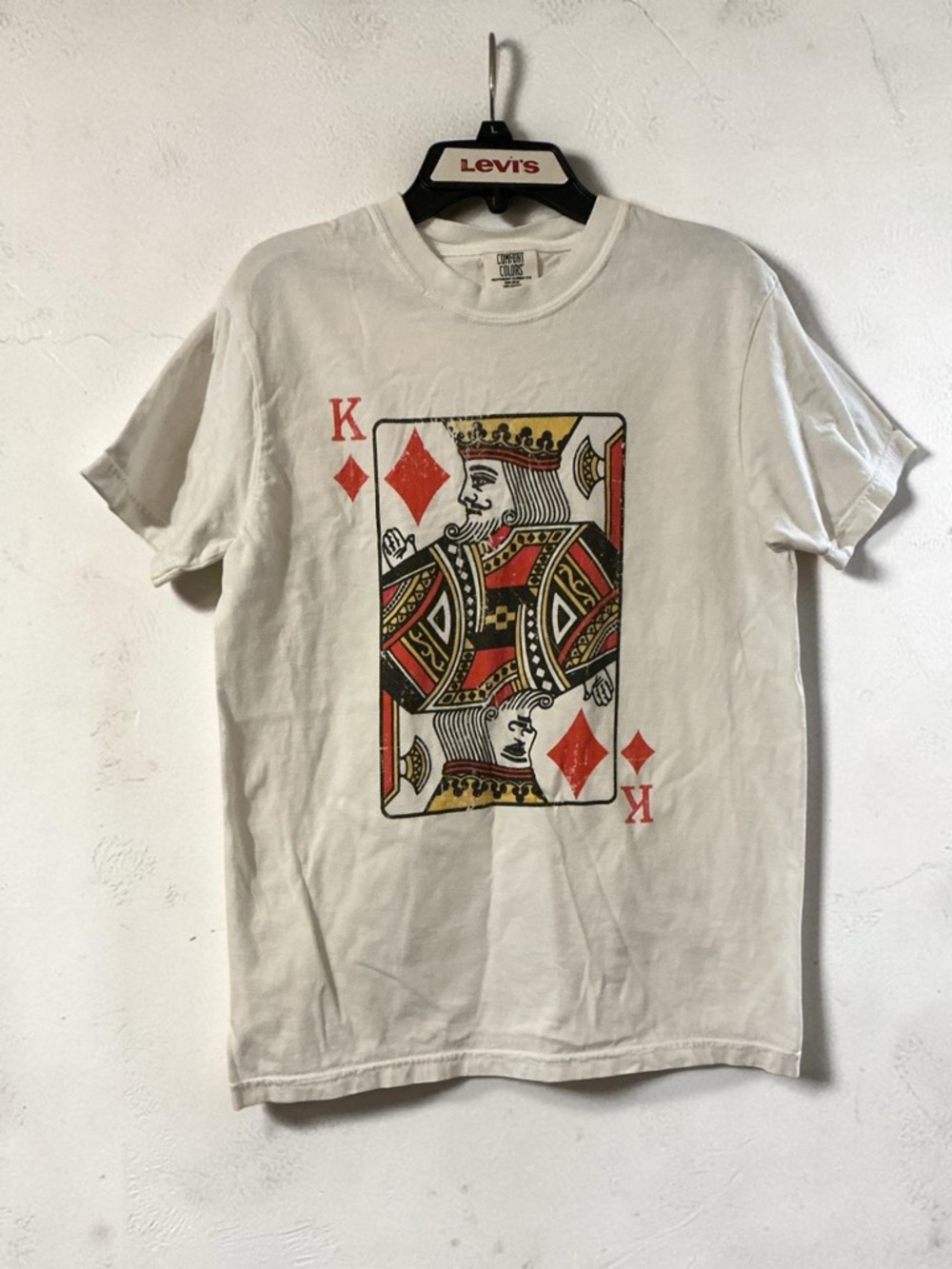 Comfort Colors White Short Sleeve Tee with King of Diamonds Graphic